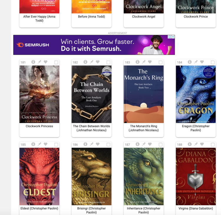 The Lost Artefacts: 200 books you must read