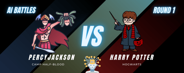 Percy Jackson vs Harry Potter AI battle